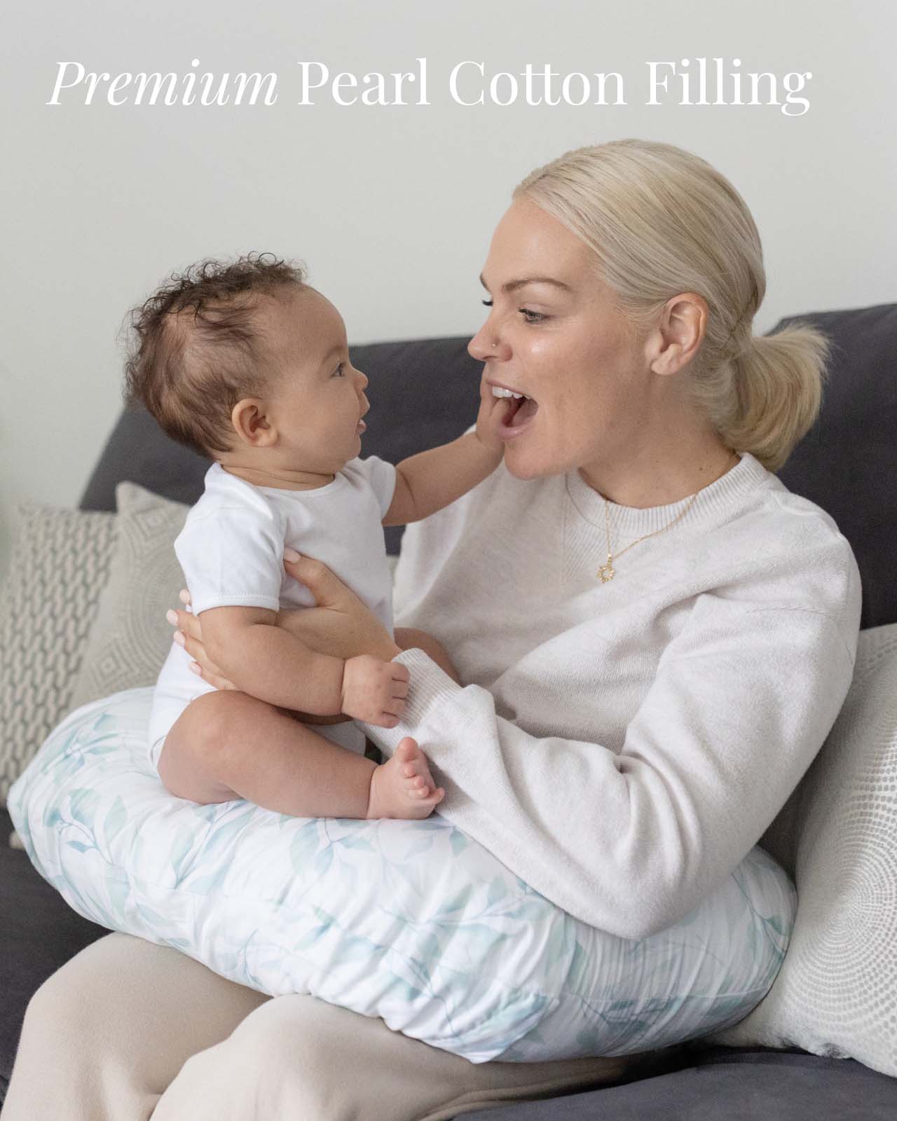 BABYGO® Green Leaf Nursing Pillow No Box - Image 6