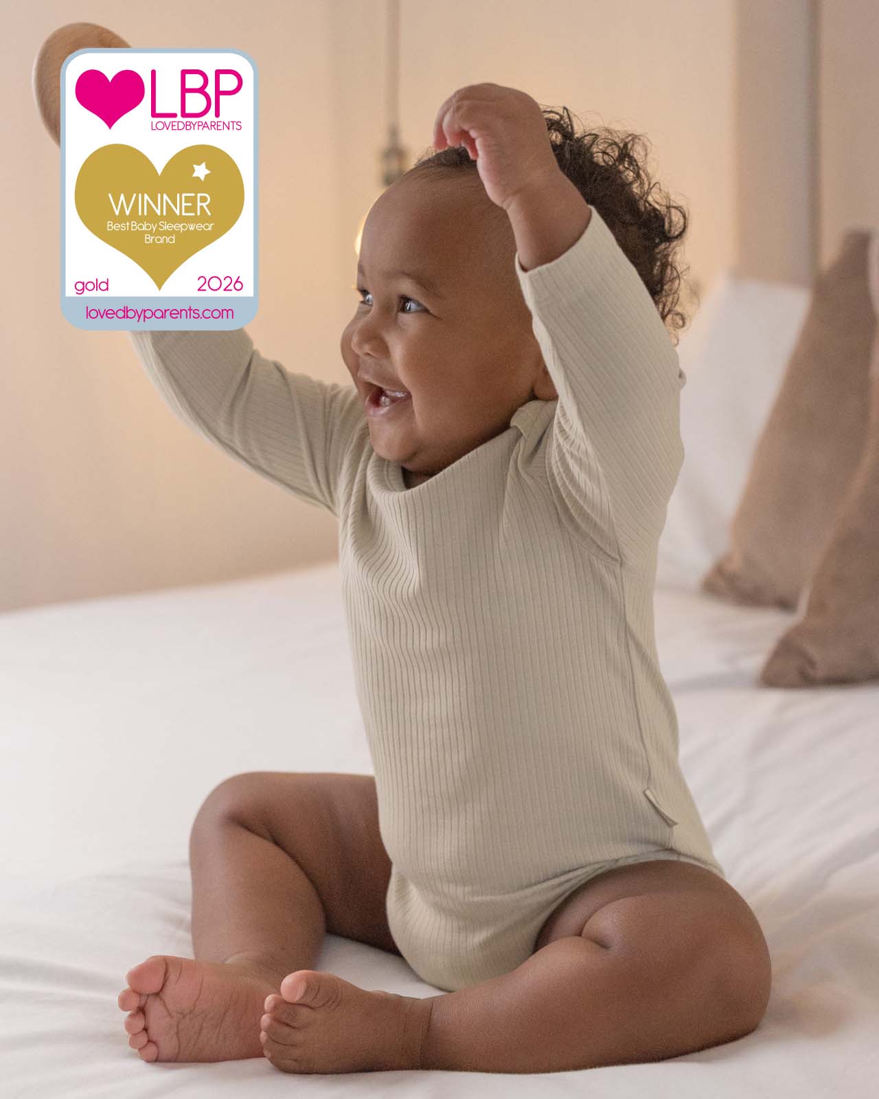 BABYGO® Oatmeal Long Ribbed Bodysuit & Leggings - Image 4