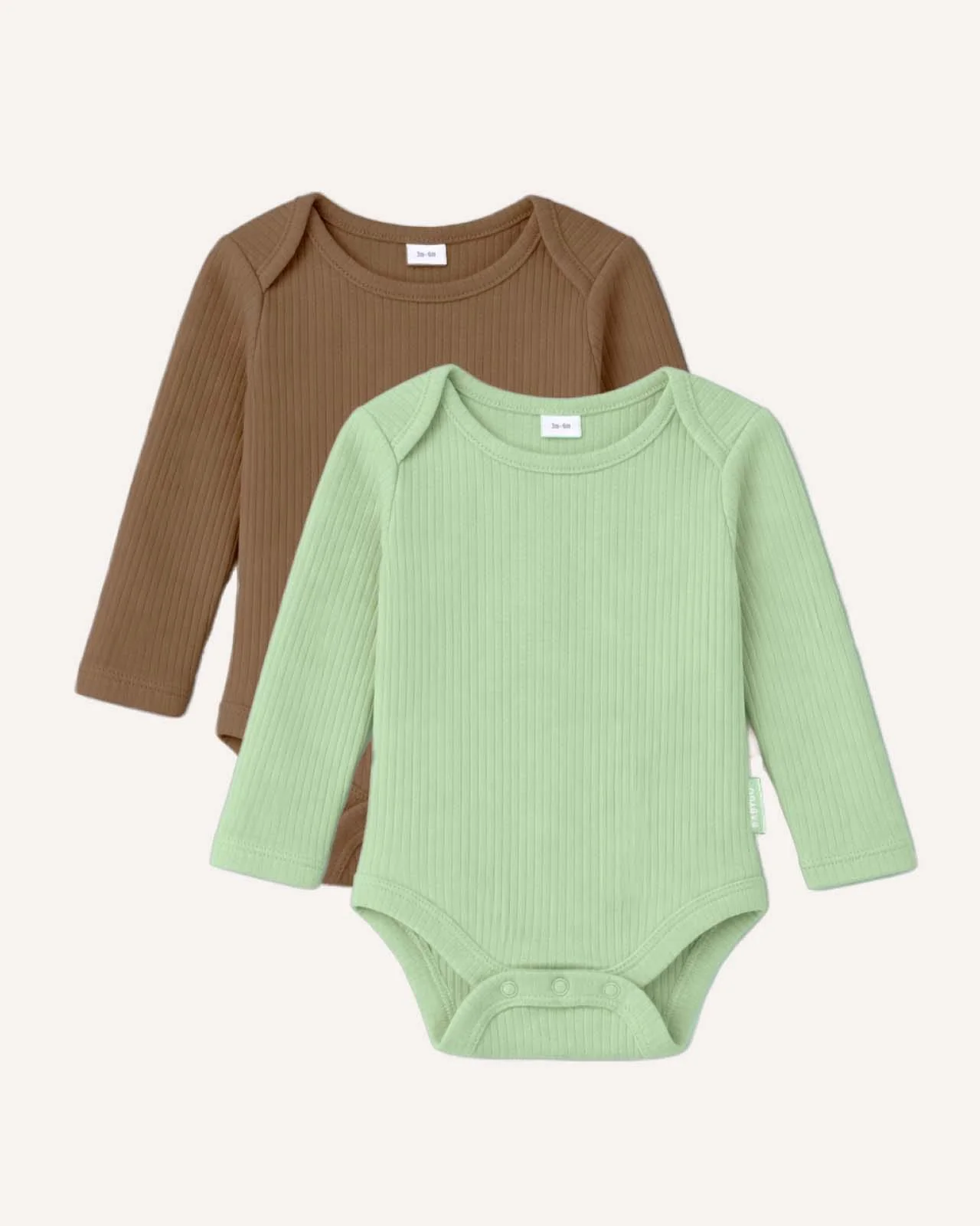 BABYGO® Long Sleeve Baby Bodysuit | 2 Pack