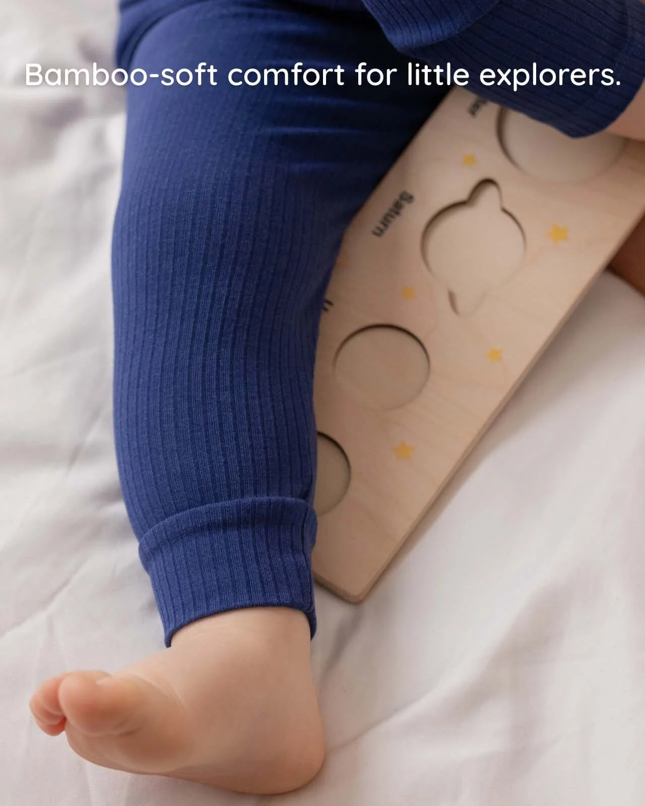 BABYGO® Navy Long Ribbed Bodysuit & Leggings - Image 5
