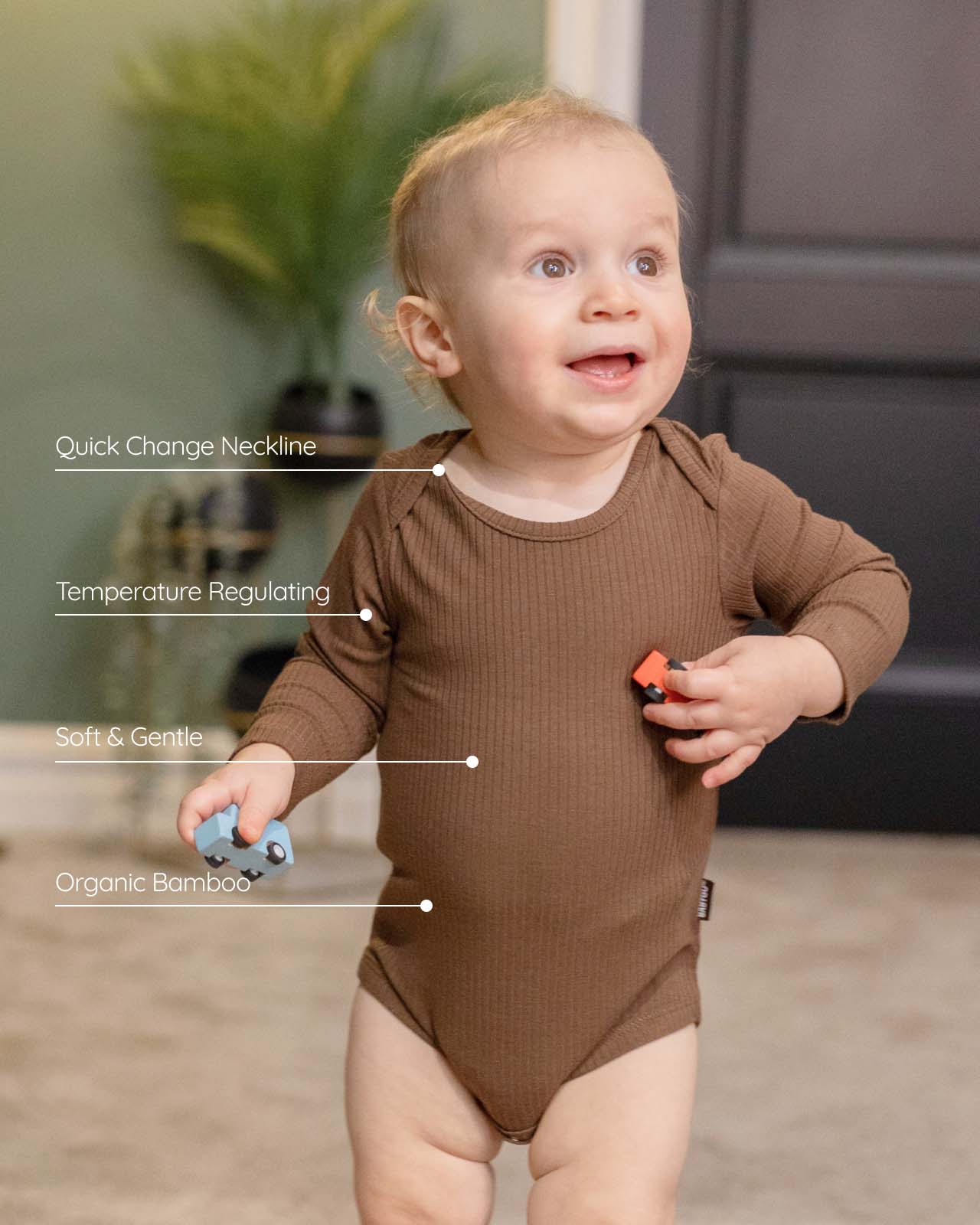 BABYGO® Long Sleeve Baby Bodysuit - Image 2