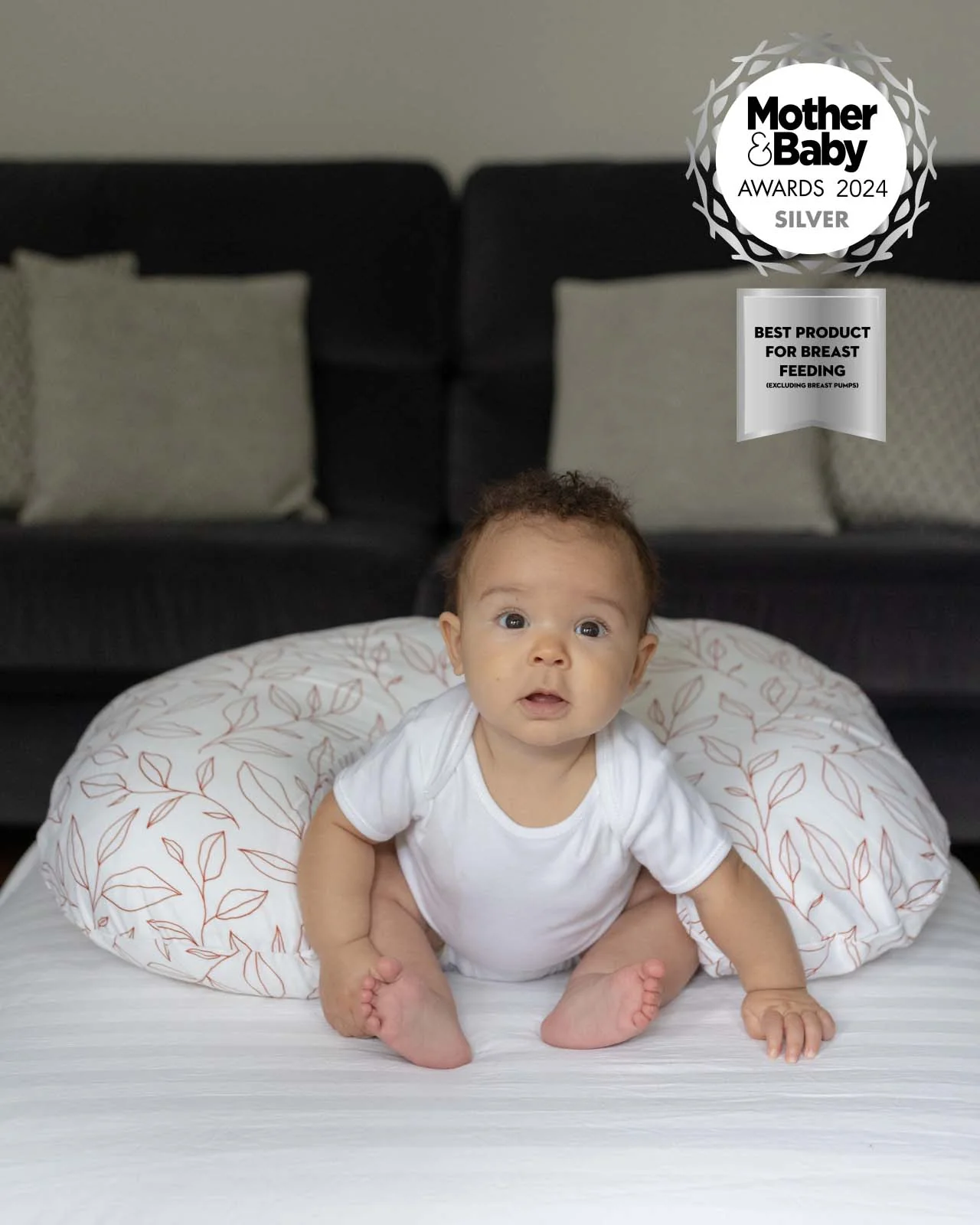 BABYGO® Orange Leaf Nursing Pillow Cover - Image 4