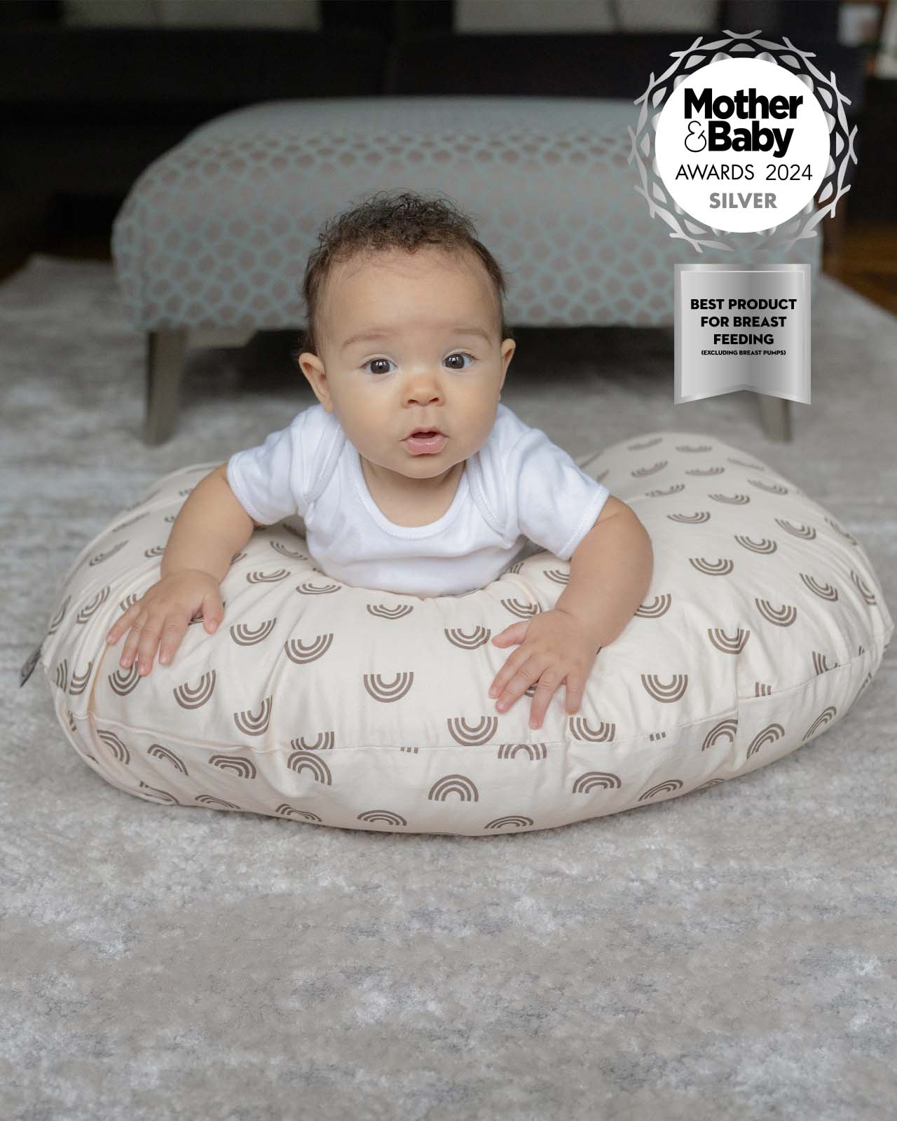 BABYGO® Rainbow Nursing Pillow No Box - Image 2