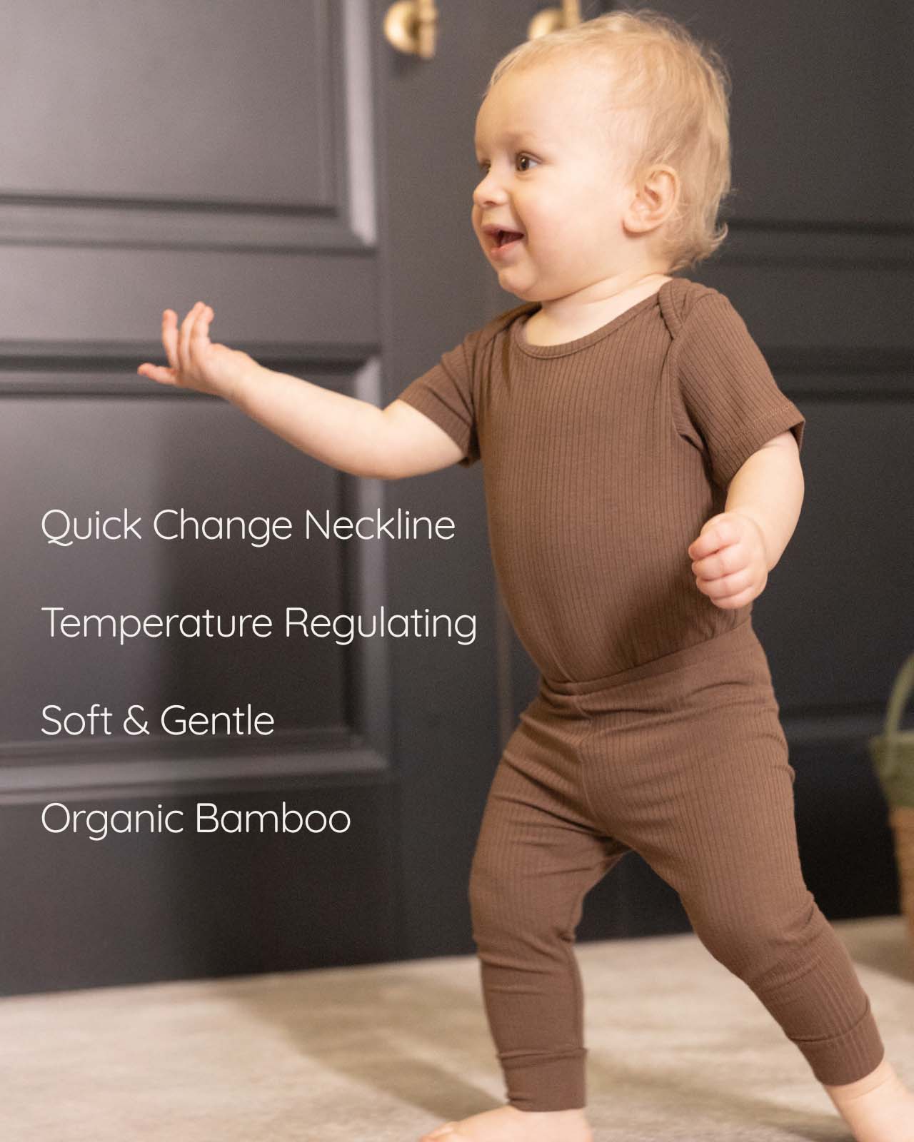 BABYGO® Short Ribbed Bodysuit & Leggings | 2 Pack - Image 2