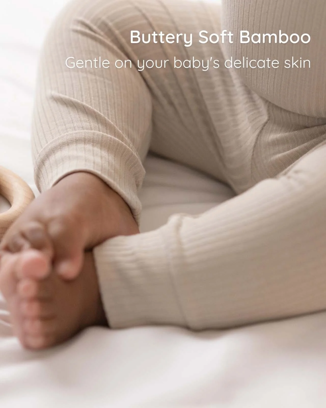BABYGO® Oatmeal Short Ribbed Bodysuit & Leggings - Image 4
