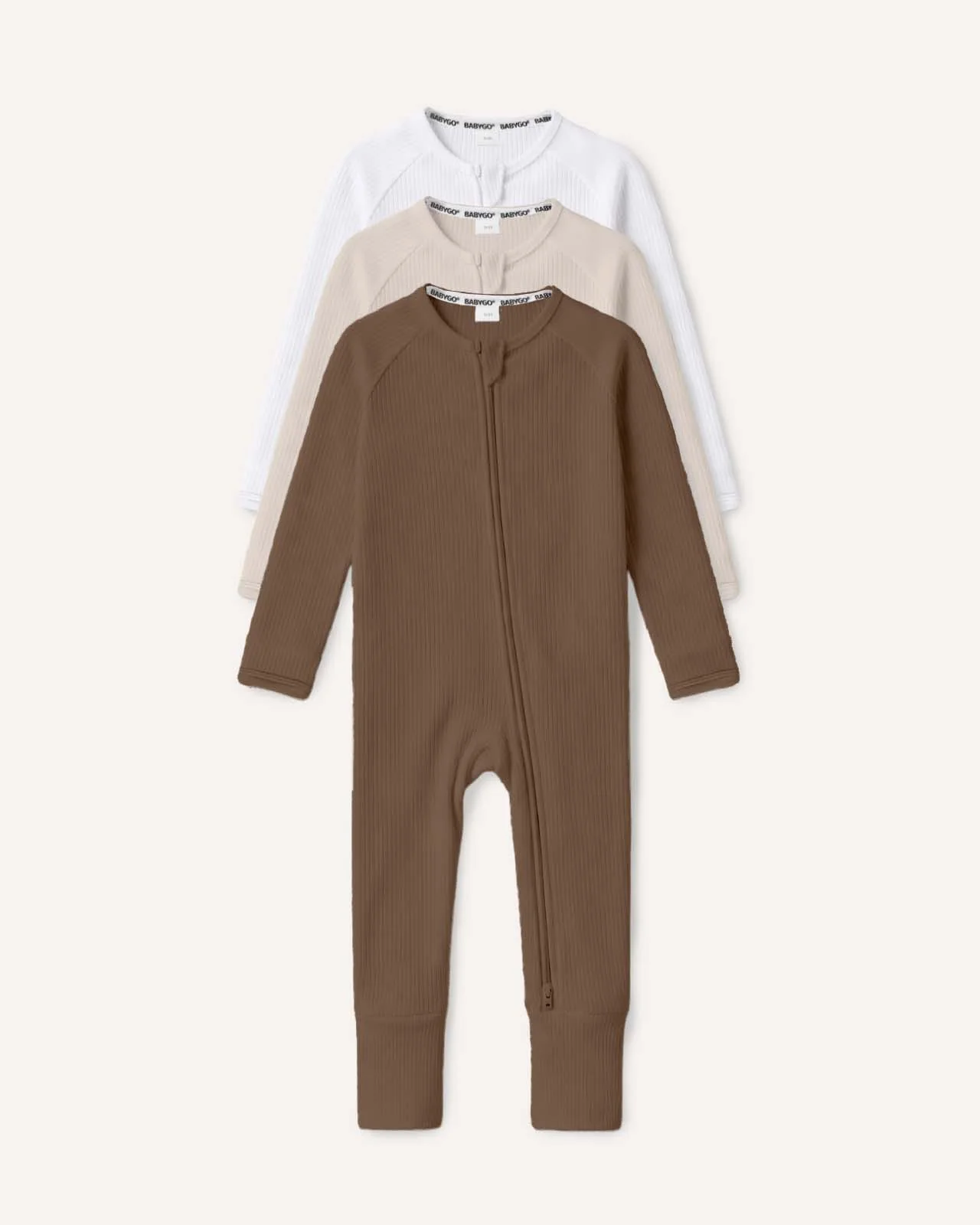 BABYGO® Zip Sleepsuit | 3 Pack