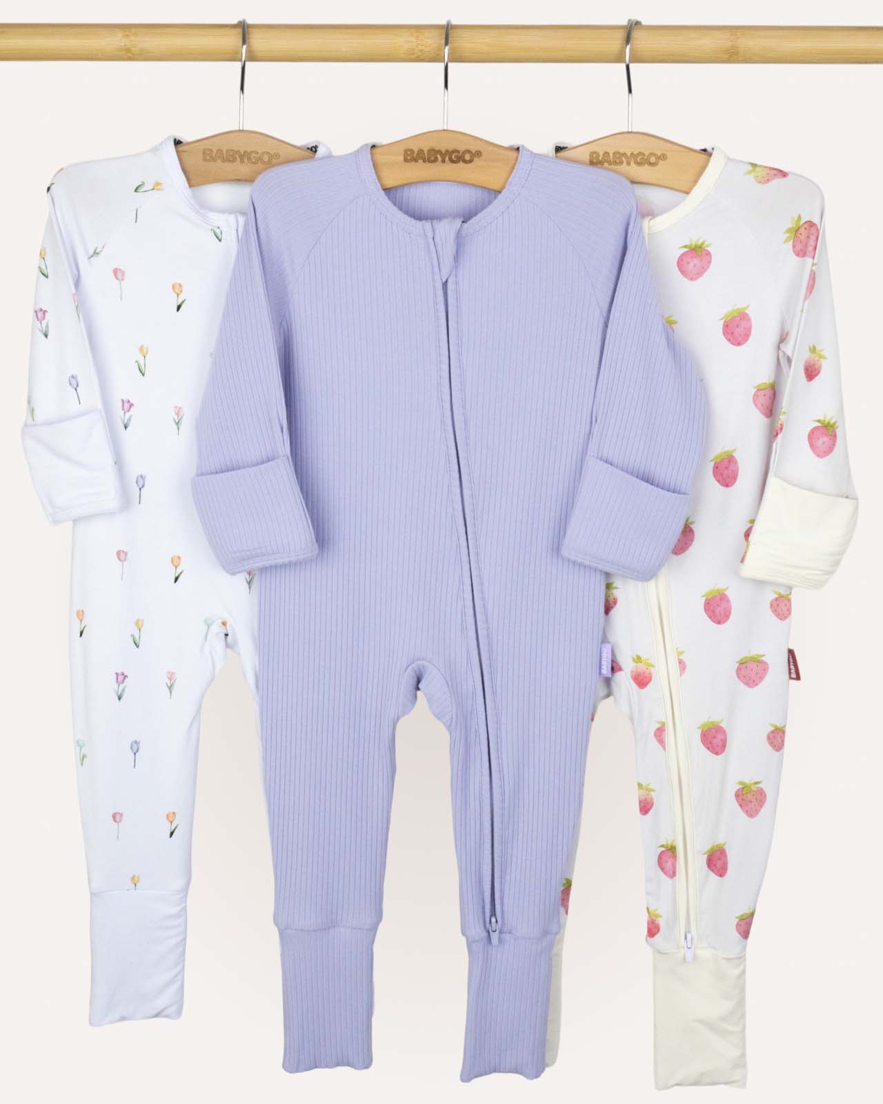 BABYGO® Zip Sleepsuit | 3 Pack