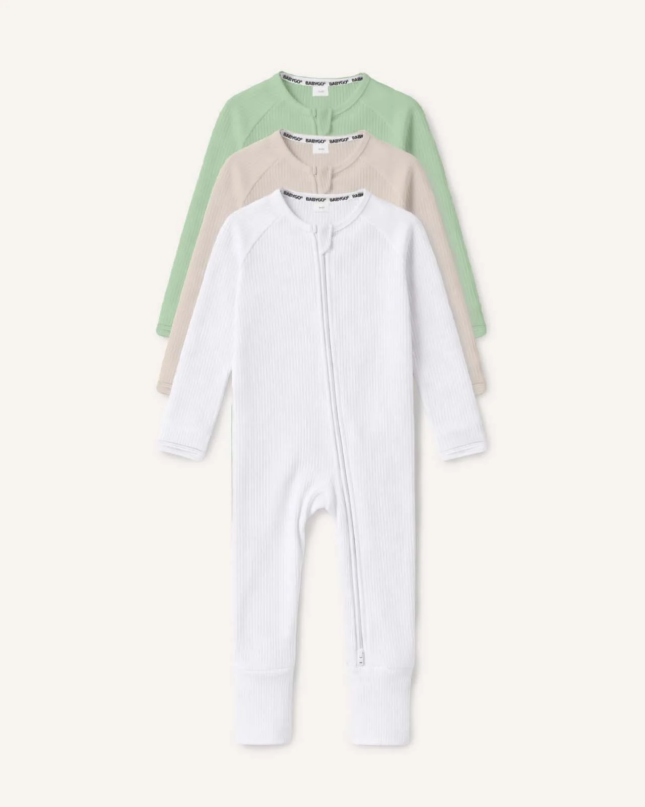 BABYGO® Zip Sleepsuit | 3 Pack