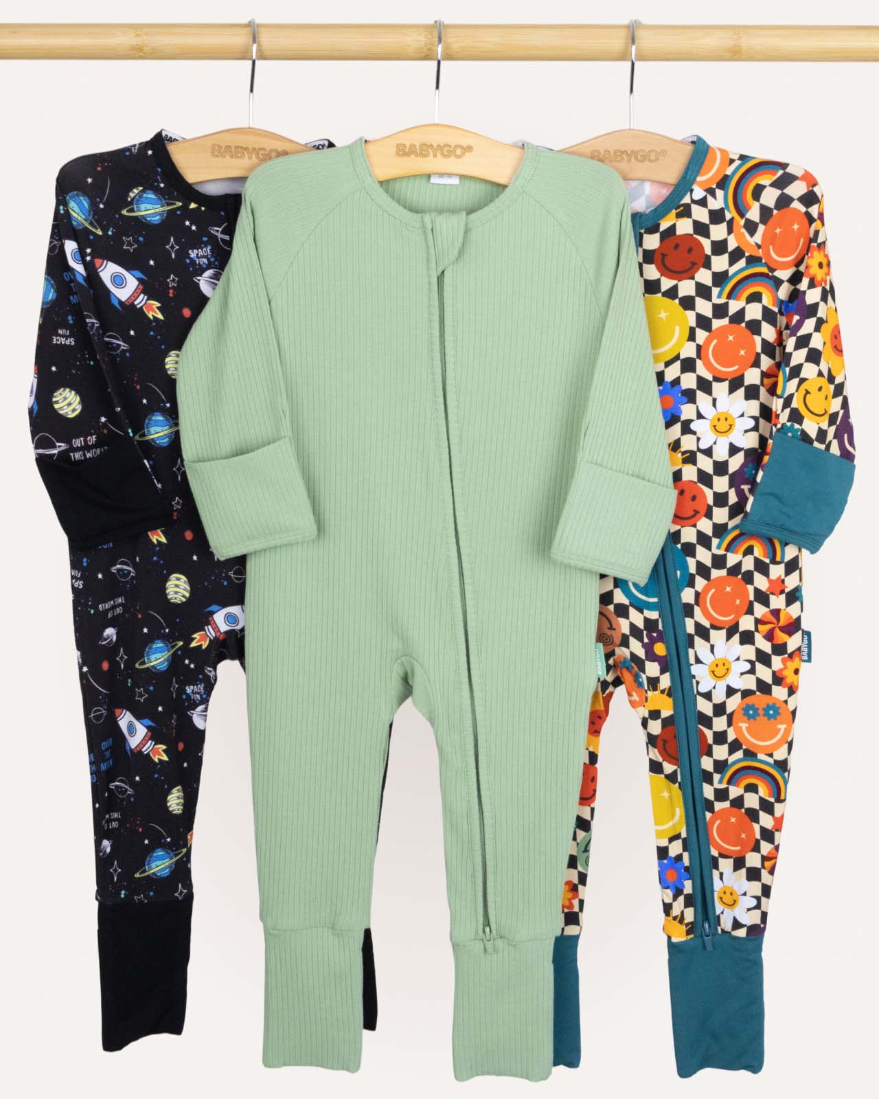 BABYGO® Zip Sleepsuit | 3 Pack