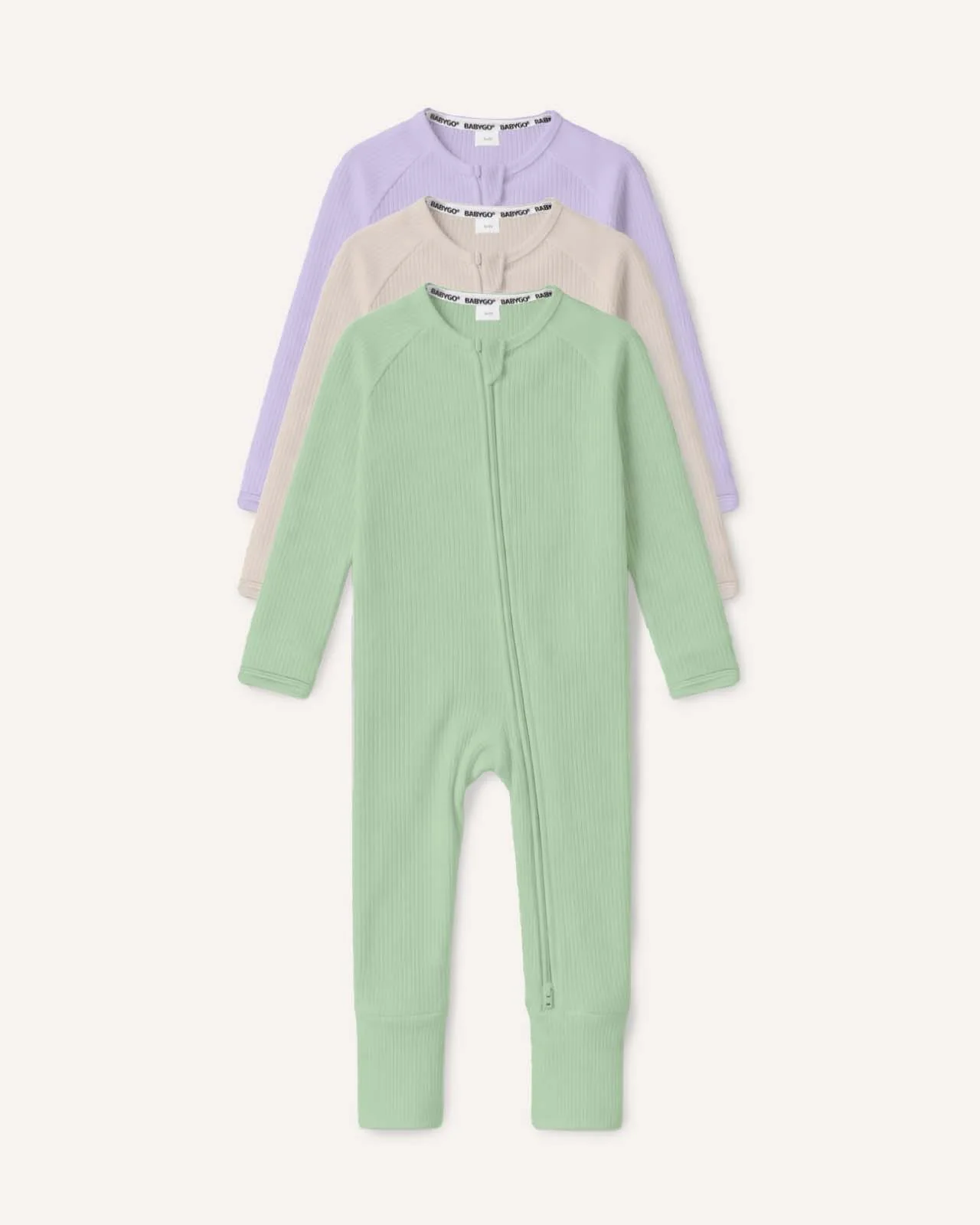 BABYGO® Zip Sleepsuit | 3 Pack