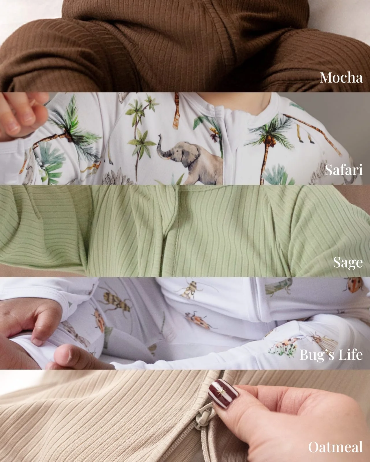 BABYGO® Zip Sleepsuit | 5 Pack | Earth Edit - Image 2