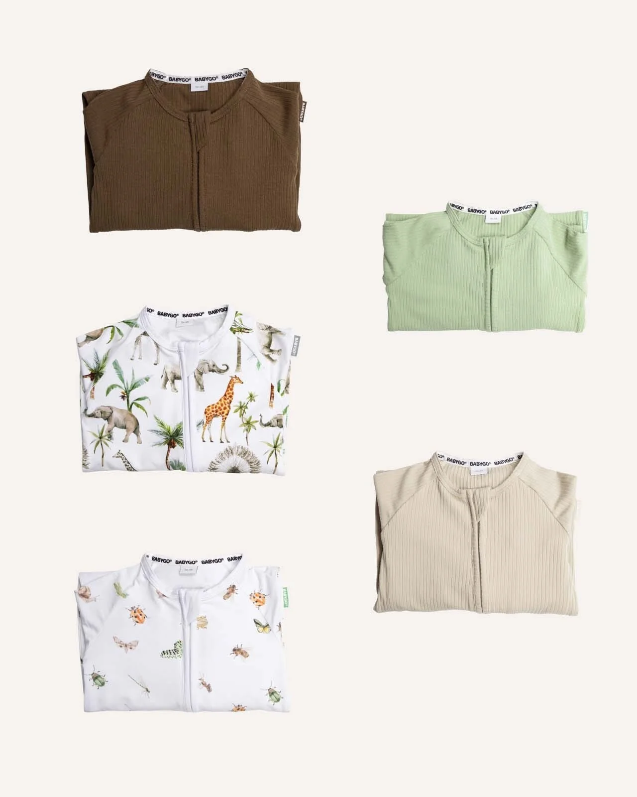 BABYGO® Zip Sleepsuit | 5 Pack | Earth Edit - Image 5