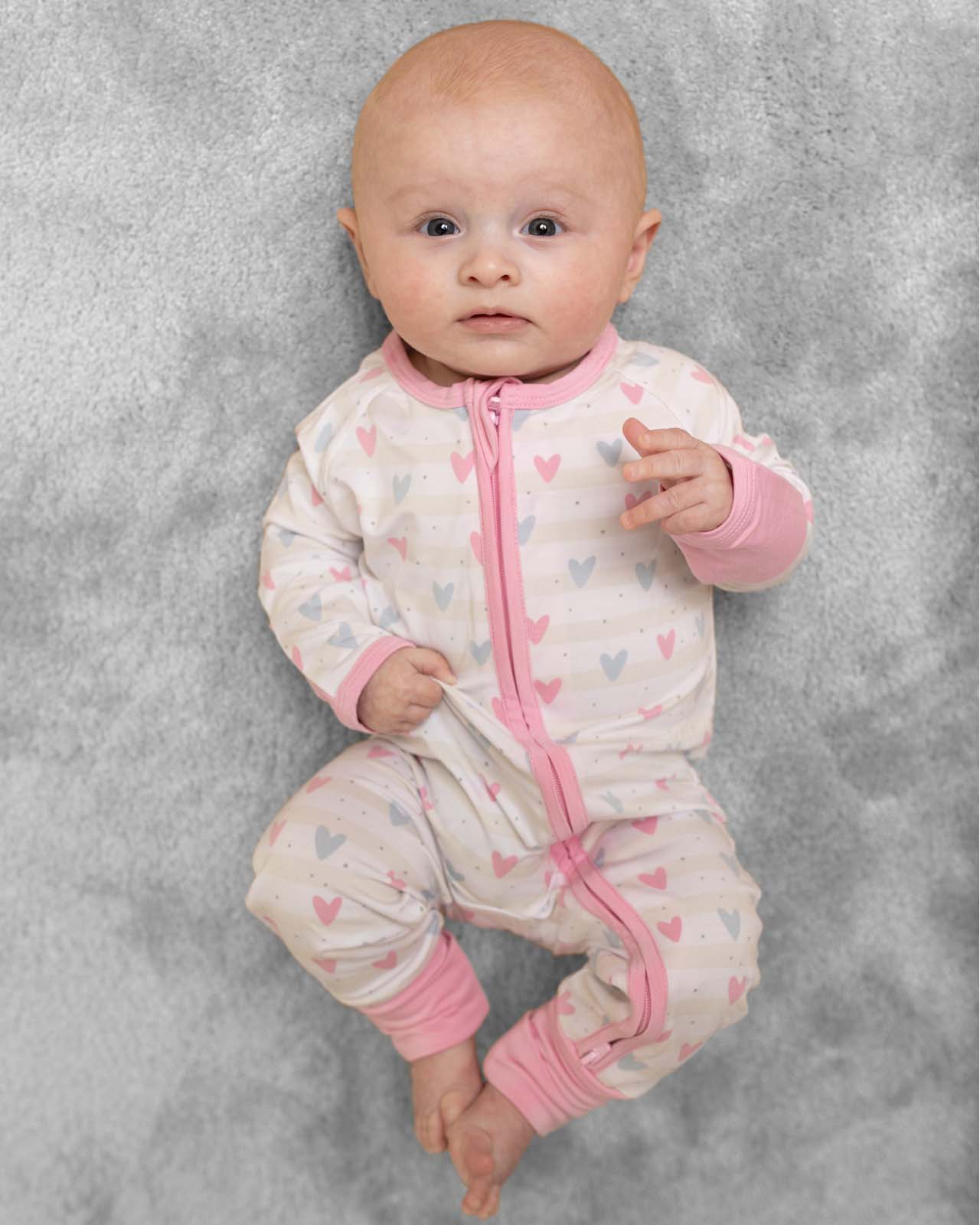BABYGO® Heart Zip Sleepsuit - Image 2